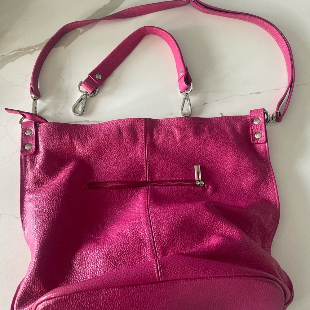 Stylish Pink Genuine Leather Women's Bag